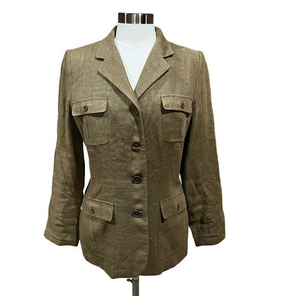 Ralph Lauren Purple Label Jackets & Blazers - Ralph Lauren Collection Purple Label Linen Jacket Brown Size L